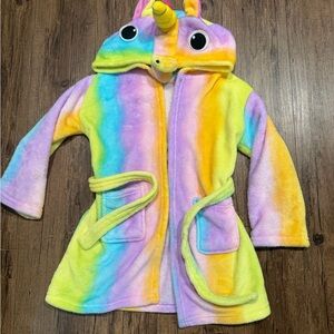 Rainbow Unicorn Hooded Plush Robe